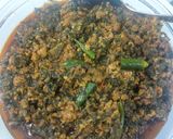 A picture of step 3 of Mutton mince with spinach.