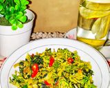 Foto langkah ke 7 dari resep Tumis Bunga Pepaya, Daun Pepaya Jepang, Teri Saos Tiram.