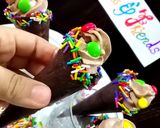 A picture of step 5 of Nutella Mousse Cones.