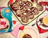 A picture of step 12 of Pillowy Red Velvet Cinnamon Rolls.