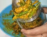 A picture of step 6 of Instant green chilli pickle.