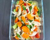 Foto langkah ke 7 dari resep Tumis jamur wortel pakcoy.