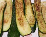 A picture of step 1 of Involtini di zucchine e spada courgette and swordfish rolls.