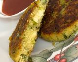 A picture of step 16 of "Cheese-Stuffed Paneer & Sweet Potato Patties".