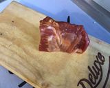 Une image de l'étape 8 de Rôti de cerf mariné, lard et carottes.