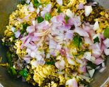 A picture of step 4 of Banana flower balls Kuzhambu / Gravy.