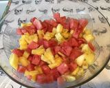 Une image de l'étape 6 de Salade d'ananas et pastèque.