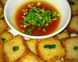 รูปขั้นตอนการทำที่ 7 ของ ขนมปังทอดไก่สองหน้า