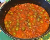 Une image de l'étape 12 de Sauce tomate relevée au chorizo ibérique et olives vertes.