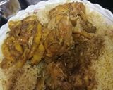 A picture of step 8 of Mandi rice as Saudi.