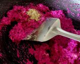 A picture of step 3 of Red Dragon Fruit Coconut Burfi.