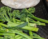 A picture of step 6 of Lemon salmon with rice and tenderstem broccoli.