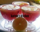 A picture of step 1 of Watermelon orange mocktail.