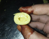 A picture of step 6 of Gujarati khandvi.