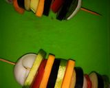 Foto del paso 3 de la receta: Riñoncitos a la parrilla y brochetes de vegetales