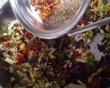 A picture of step 11 of Mexican Platter-Tangy Rajma Curry and Mexican Rice.