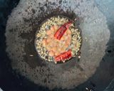 A picture of step 2 of Bhindi groundnuts fry.