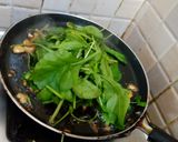 A picture of step 4 of Greek Omelette with spinach and cheese.