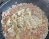Foto del paso 2 de la receta Berenjena rellenas de atún con quesos y roquefort