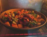 Gambar langkah 5 resipi Garlic Rosemary Roasted Chicken Breasts & Vegetables.