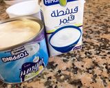 صورة لخطوة 2 من وصفة بسبوسة محشية قشطة 🍥