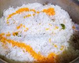 A picture of step 4 of Kofta biryani.