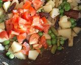 A picture of step 3 of Pudina rice.