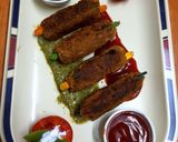 A picture of step 7 of Vegetable Seek Kebab.