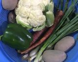 A picture of step 1 of Chinese style Qeema veggies.