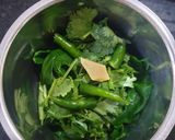 A picture of step 5 of Hara Chana sabji.