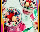 A picture of step 6 of Custard trifle.