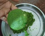 A picture of step 6 of Palak chole cheese kabab.