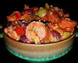 A picture of step 4 of Mike's Sausage Crawfish Beans & Rice.