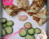 A picture of step 5 of Tandori pancake rolls.