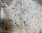 A picture of step 7 of Chole ragda with potato pattice.