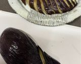 A picture of step 2 of Japanese Aubergine Salad (just boil 👏).