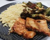 Foto del paso 7 de la receta: 🥦 Salmón y brócoli al horno con salsa de soja con cuscús