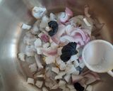 A picture of step 3 of Prawns Coconut Recipe Prawns Thengakoth Coconut slices ularth.