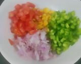 A picture of step 4 of Papdi pizza bites.