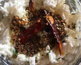 A picture of step 3 of South Indian style curd rice.