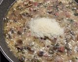 Foto del paso 5 de la receta: Risotto de champiñones con jamón y huevo