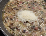 Foto del paso 5 de la receta: Risotto de champiñones con jamón y huevo