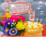 Hình bước làm 7 của món Hoa và bánh tặng cô ngày 20.11