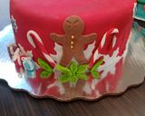 Foto del paso 9 de la receta: Pastel de fondant con decoración de Navidad 🎄☃️