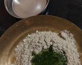 A picture of step 2 of Bajra roti.