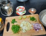 A picture of step 1 of Batata poha.