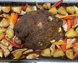 A picture of step 9 of Roasted Garlic Mint Lamb Leg.