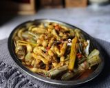 Gambar langkah 4 resipi Ambal/Pepahat/Siput Buluh Masak Berlada.