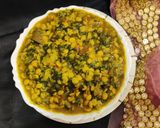 A picture of step 10 of Palak aloo chana dal sabzi.