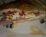 Foto del paso 7 de la receta: Tarta de jamón y queso con masa de pizza casera